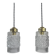Pair of vintage glass suspensions