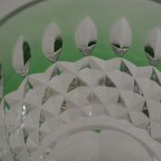 Verre en cristal –   roemer vert - saint-louis - pointe de couleur verte