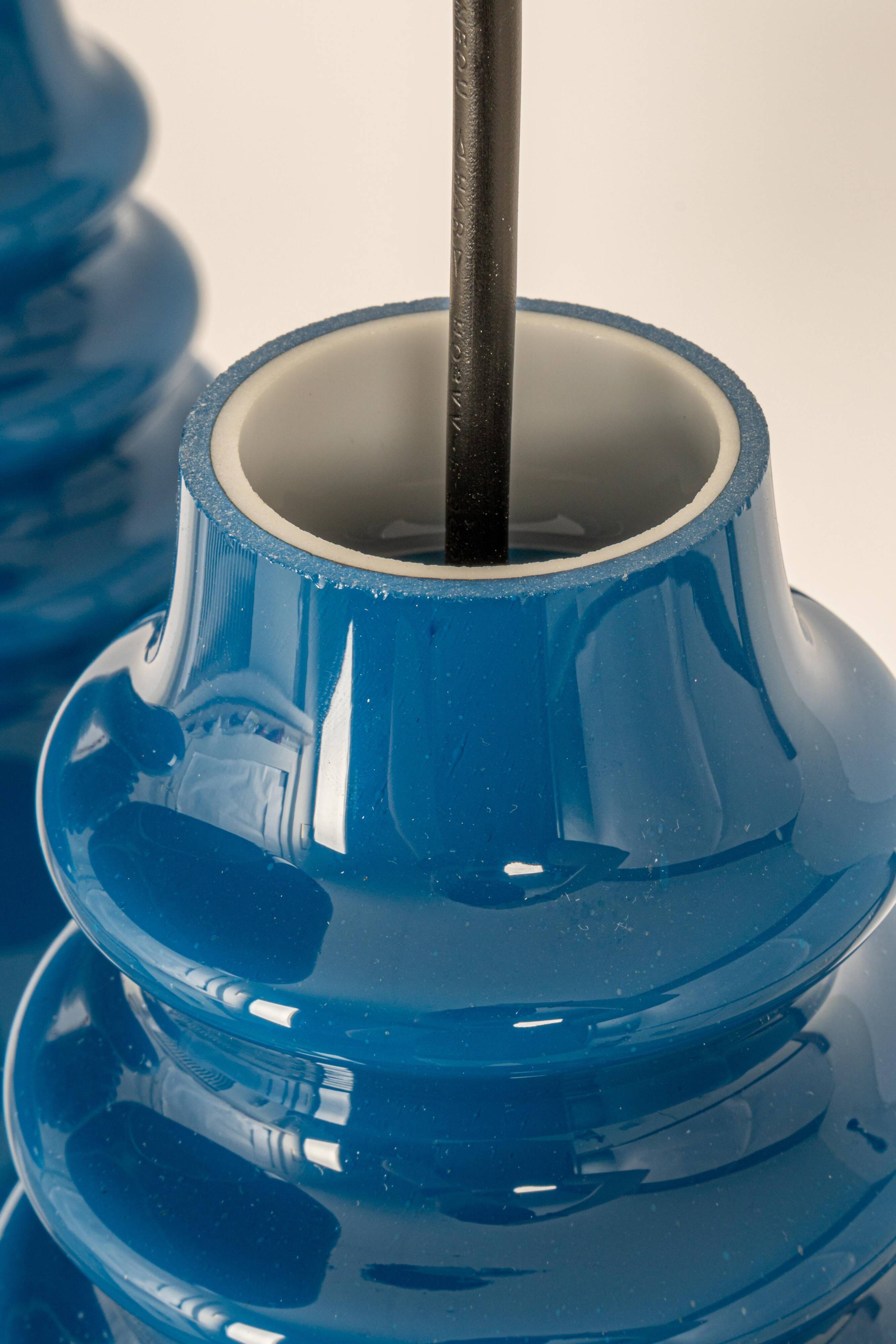 Large cascading glass chandelier design by Peill Putzler, Germany, 1970s.