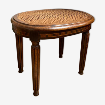 Wooden and caning stool