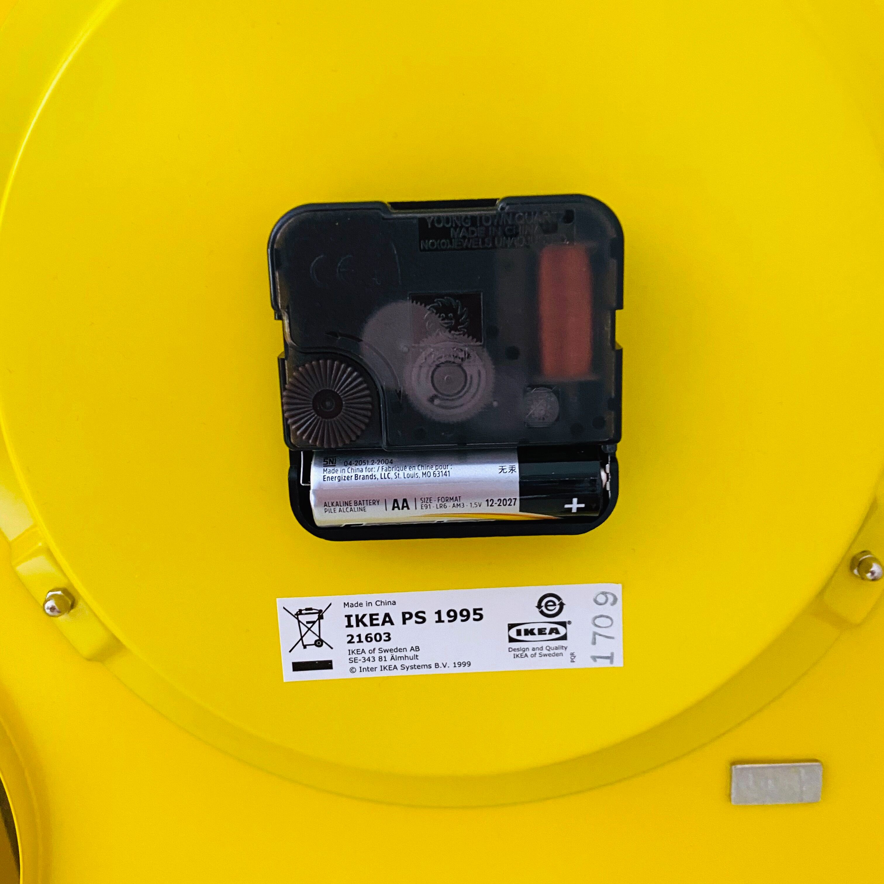 Vintage ikea ps 1995 clock, wall clock 90's