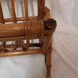 Porte revues en rotin vintage