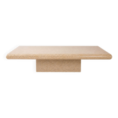 Jean Claude Mahey coffee table in speckled resin and wood, 1970s.