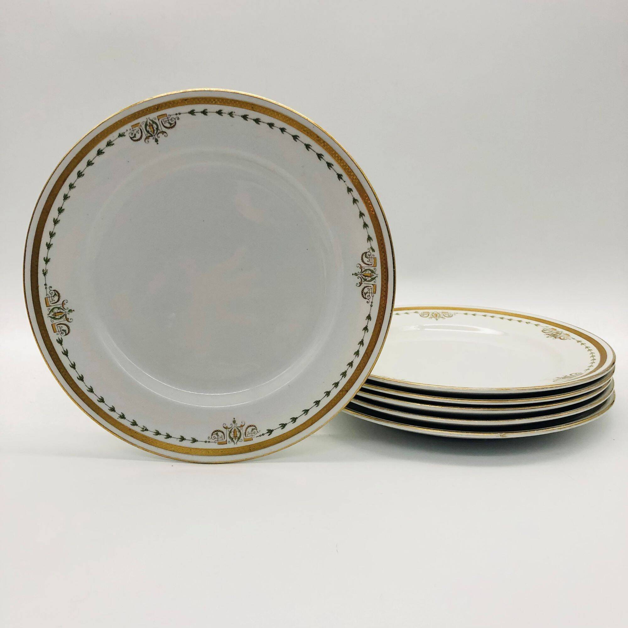 6 Assiettes à dessert vintage, Keeling & Co Losol Ware Burslem.