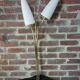 50s lamp lamp in brass and opalines design René Mathieu for Lunel
