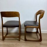 Pair of Baumann Sleigh chairs