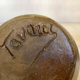 Eight brown ceramic pitcher vases