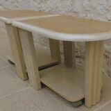 2 bedside tables or modern sofa ends on casters