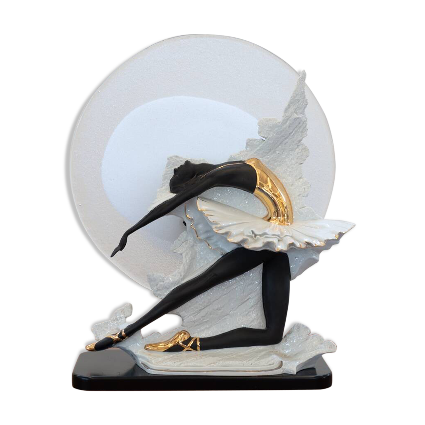 Lamp in murano glass and ceramic