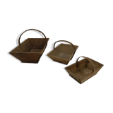 Lot of 3 gardener baskets