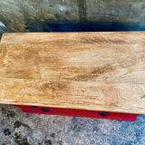 Bright red chest of drawers