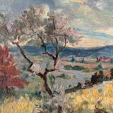 Mediterranean landscape signed