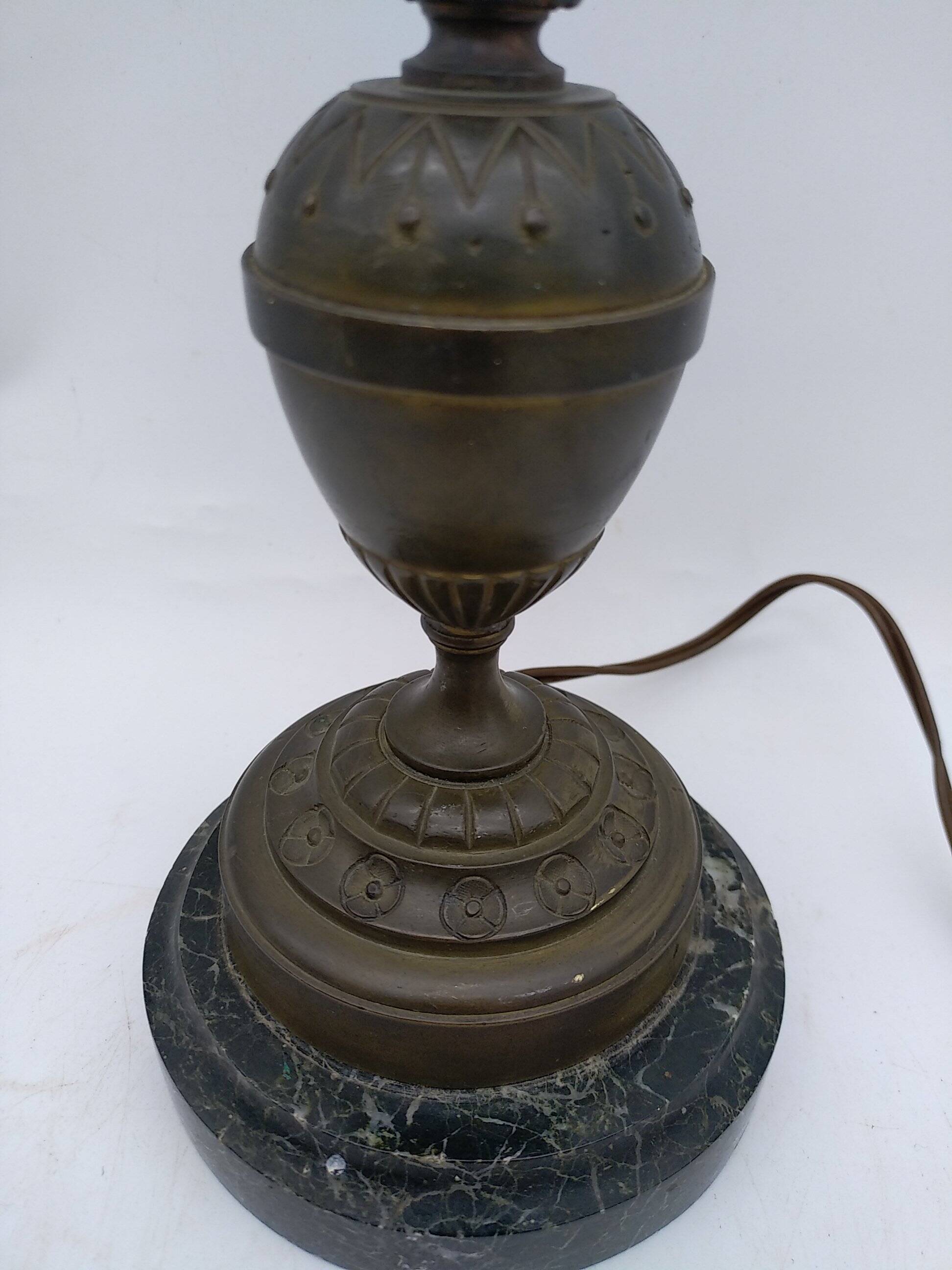Bronze / brass lamp base, late 19th century.