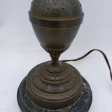 Pied de lampe en bronze / laiton, fin XIXème