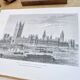 Londres, le parlement, illustration imprimée en 1879.