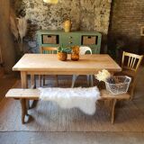 Solid oak farmhouse table