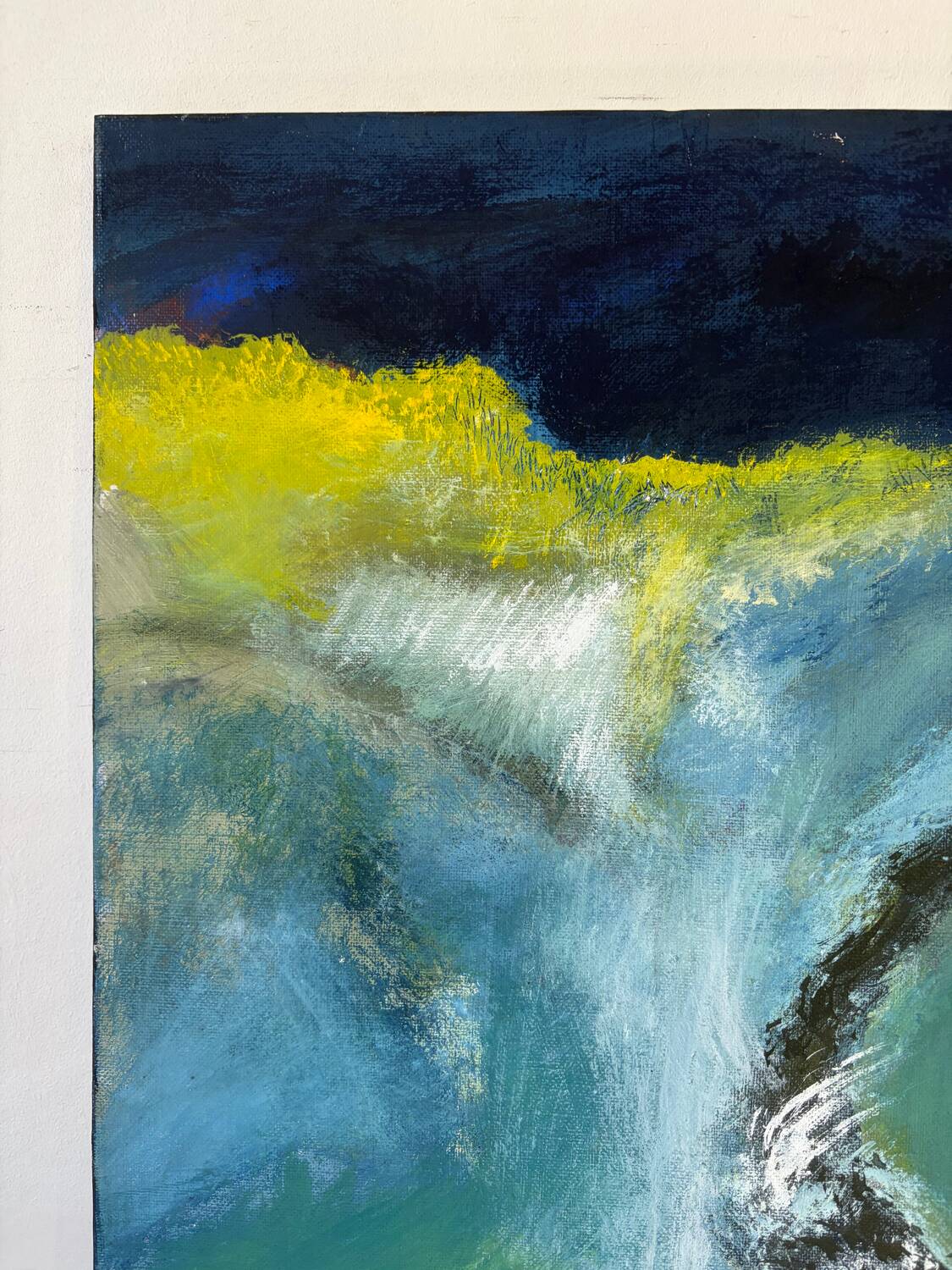 Abstract, oil on canvas signed in Trigance 2002