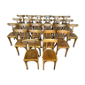 Série de 24 chaises bistrot bois courbé 1960