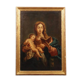 Ancient painting, copy after Francesco Trevisani, Virgin Mary, 18th century.