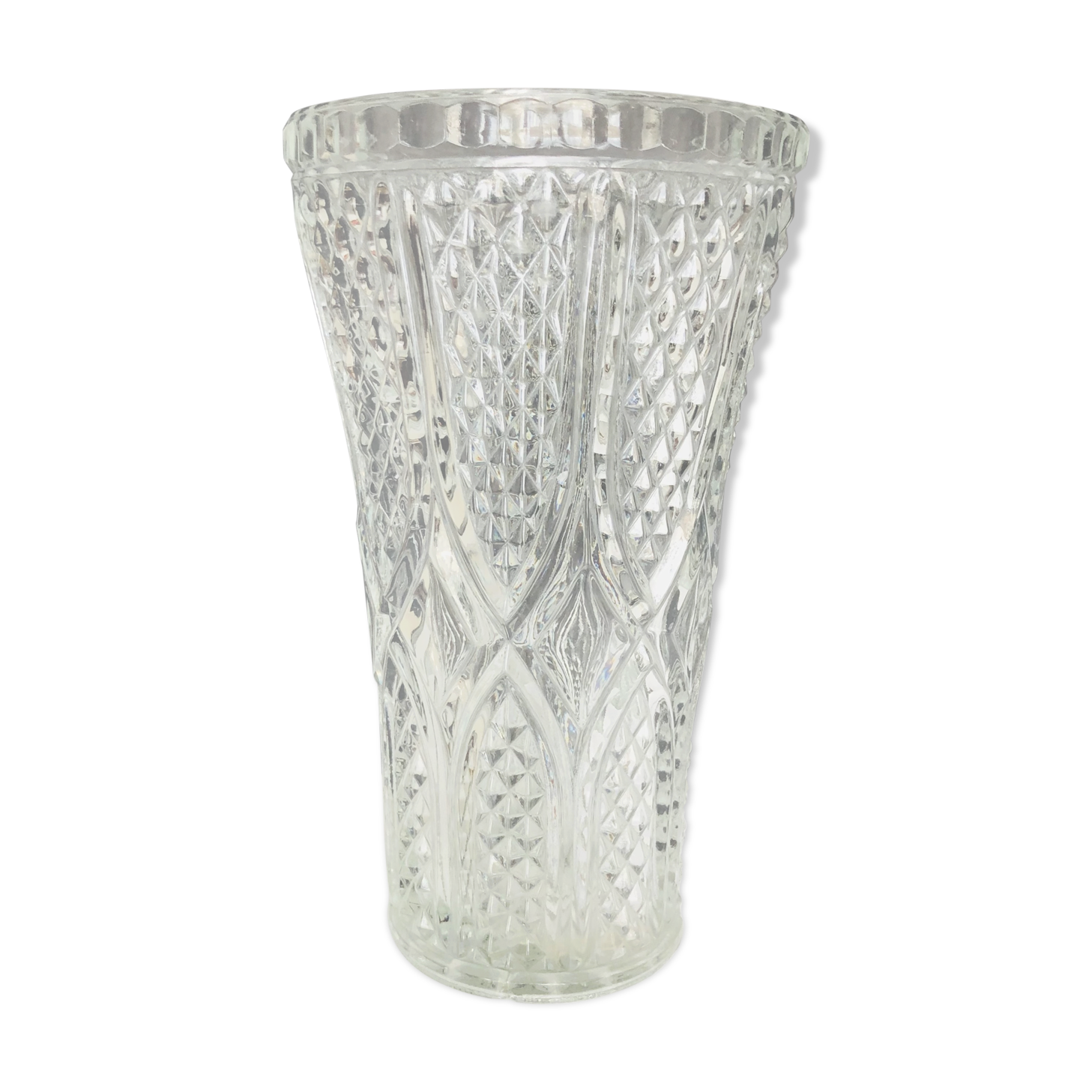 Old molded glass vase