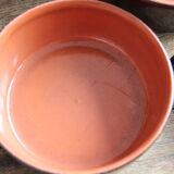 Set of 3 glazed terracotta caquelons