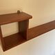 Varnished wooden wall shelf, 1960s