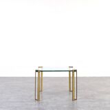 Hollywood Regency Brass and Glass Coffee Tables by Peter Ghyczy, 1970s, Set