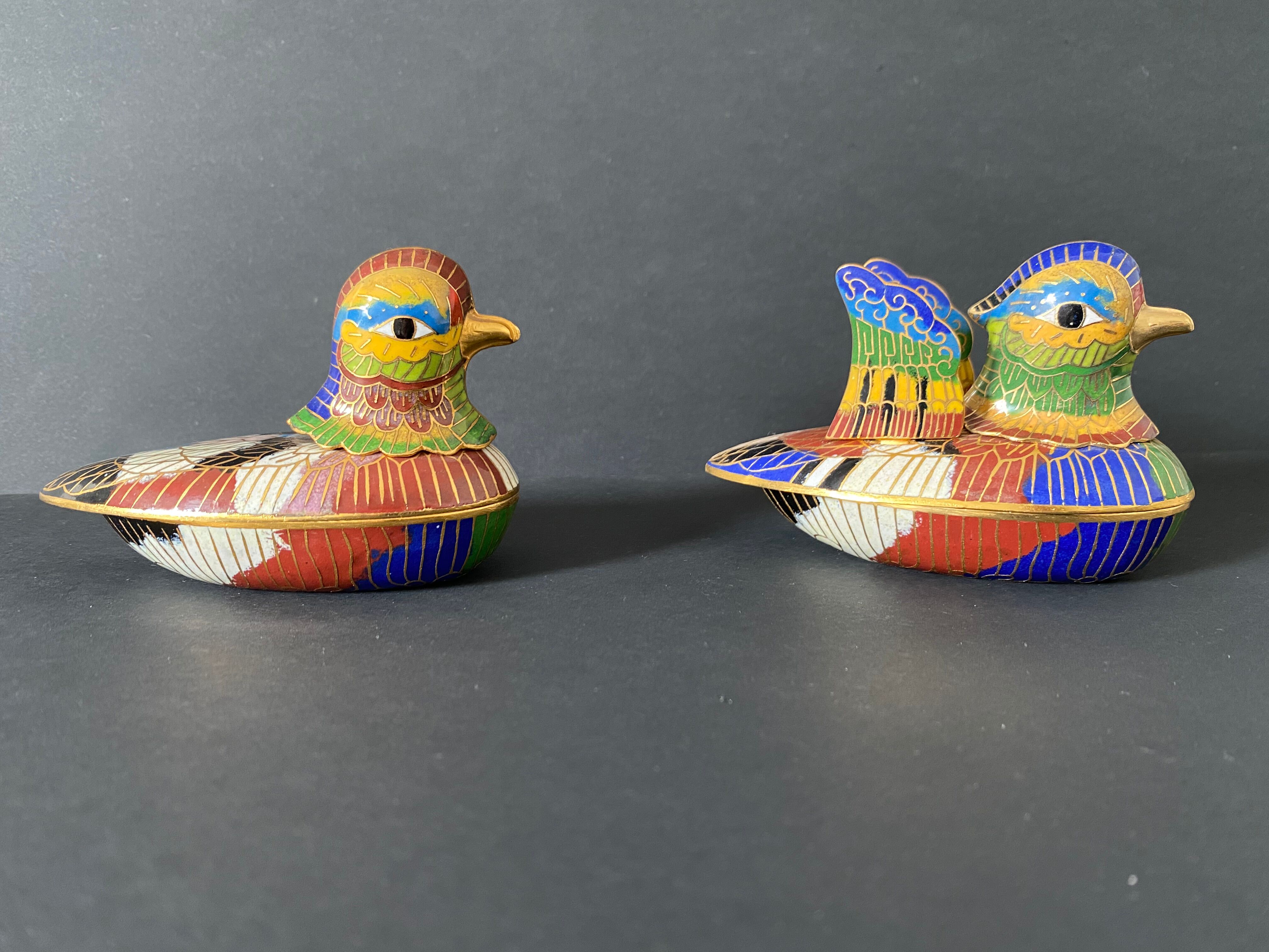 Cane & duck boxes colored golden
