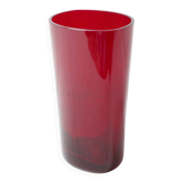 Vase vintage Reijmyre rouge rubis des années 50
