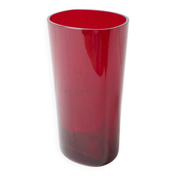 Ruby Red Mid-Century Vase: Vintage Reijmyre