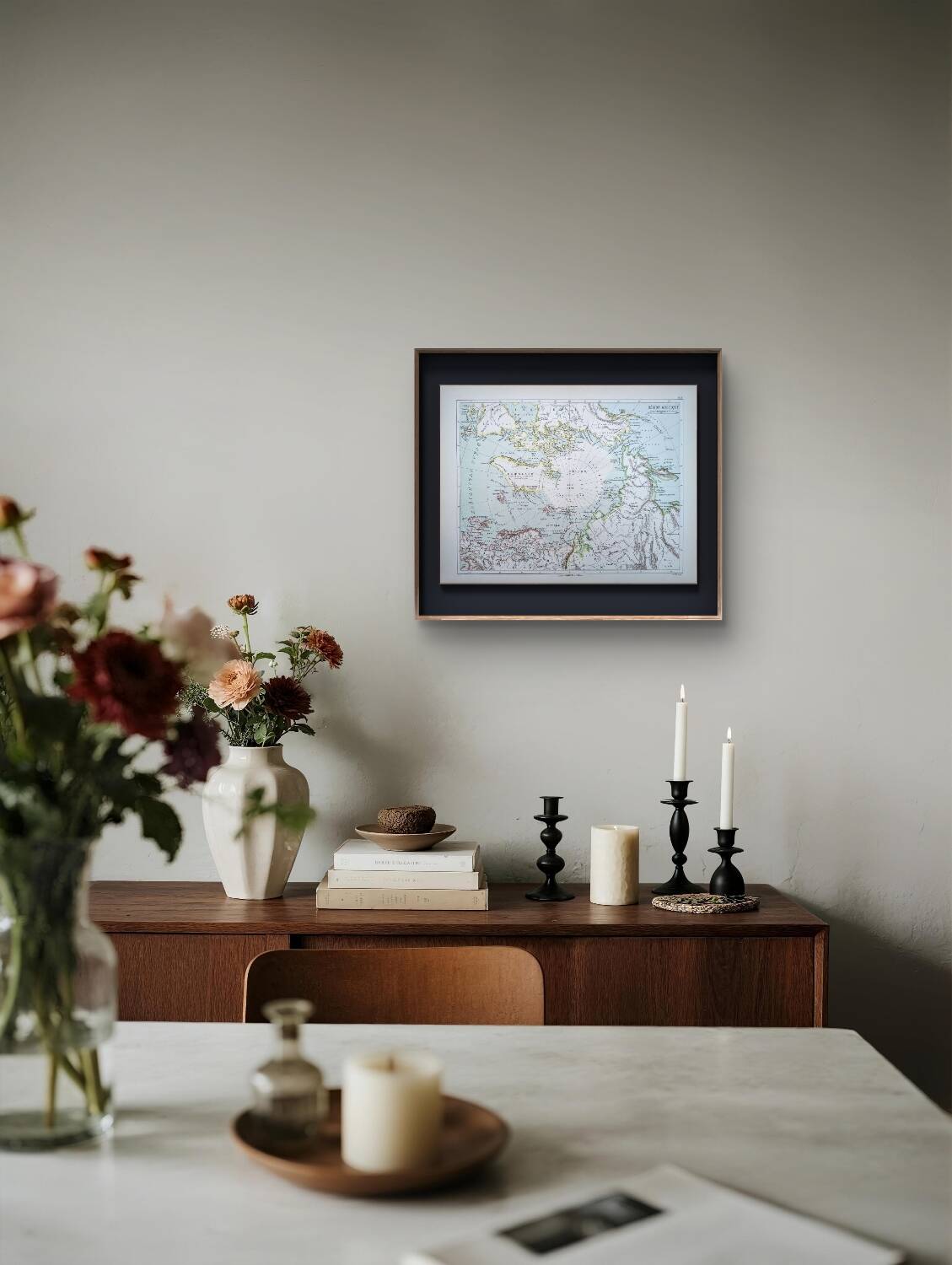 The Arctic region, period map, 1887, Authentic.