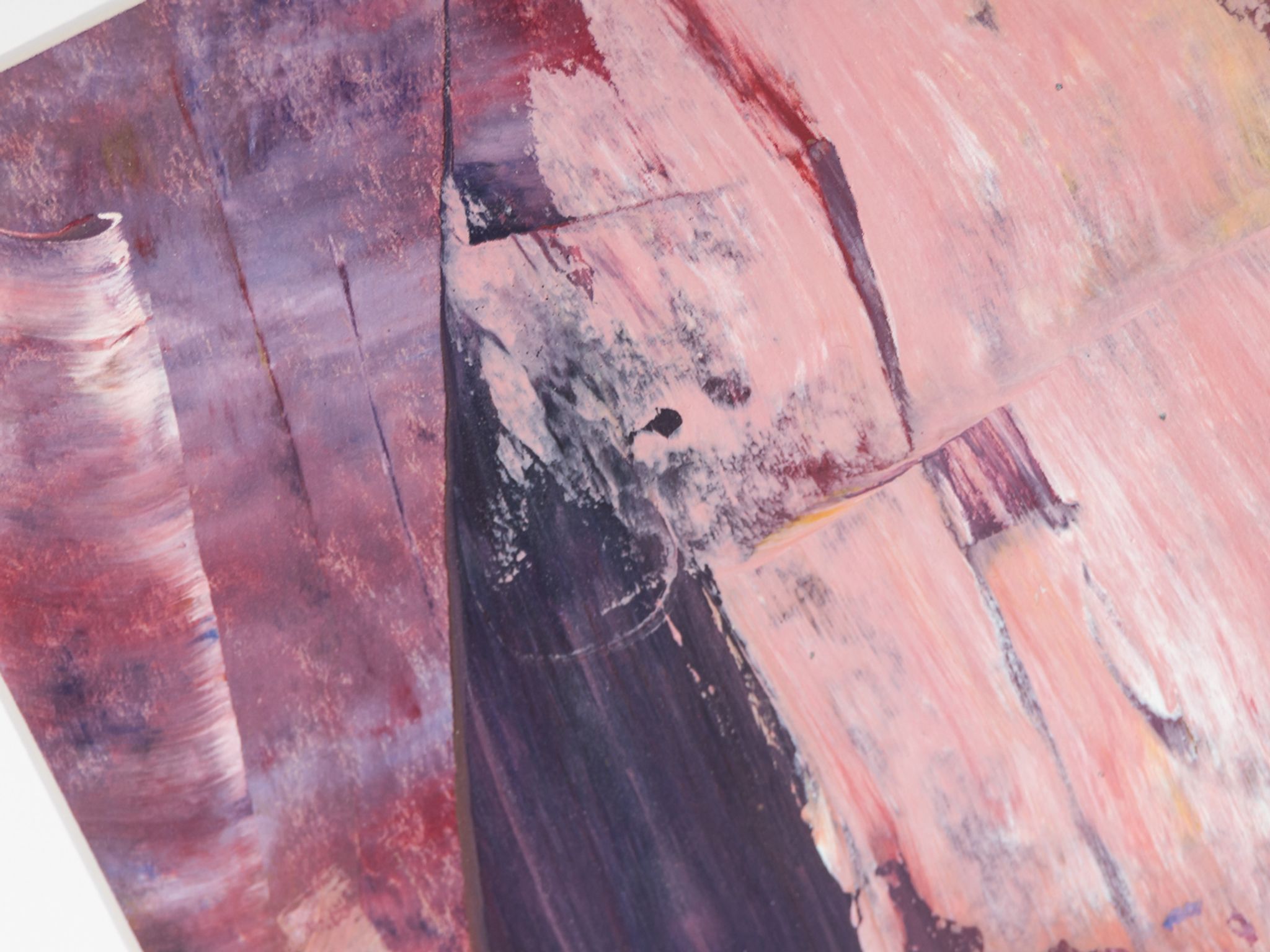 Quartz violet, acrylique sur papier, 36 x 36cm