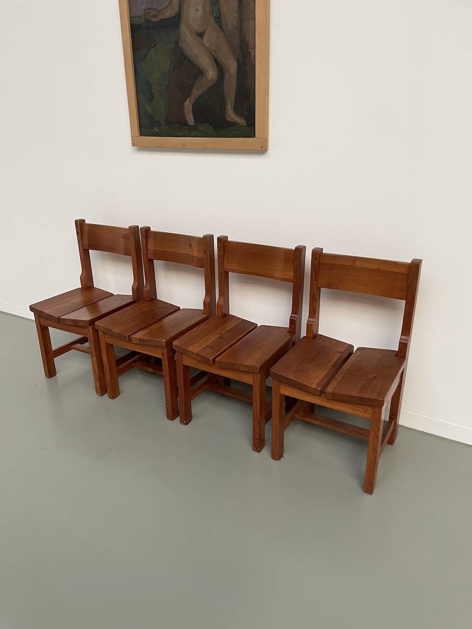 Set of table and 4 chairs, 60s mountain furniture
