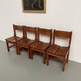 Set of table and 4 chairs, 60s mountain furniture