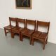 Dining table and 4 chairs, mountain furniture from the 1960s.
