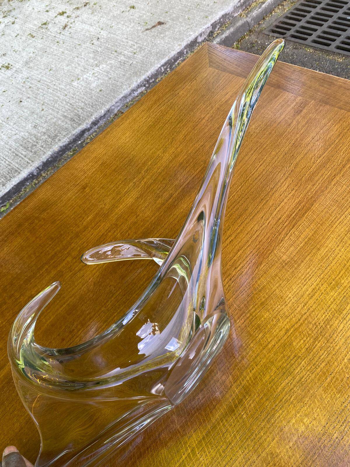 60s stretched crystal centrepiece fruit bowl