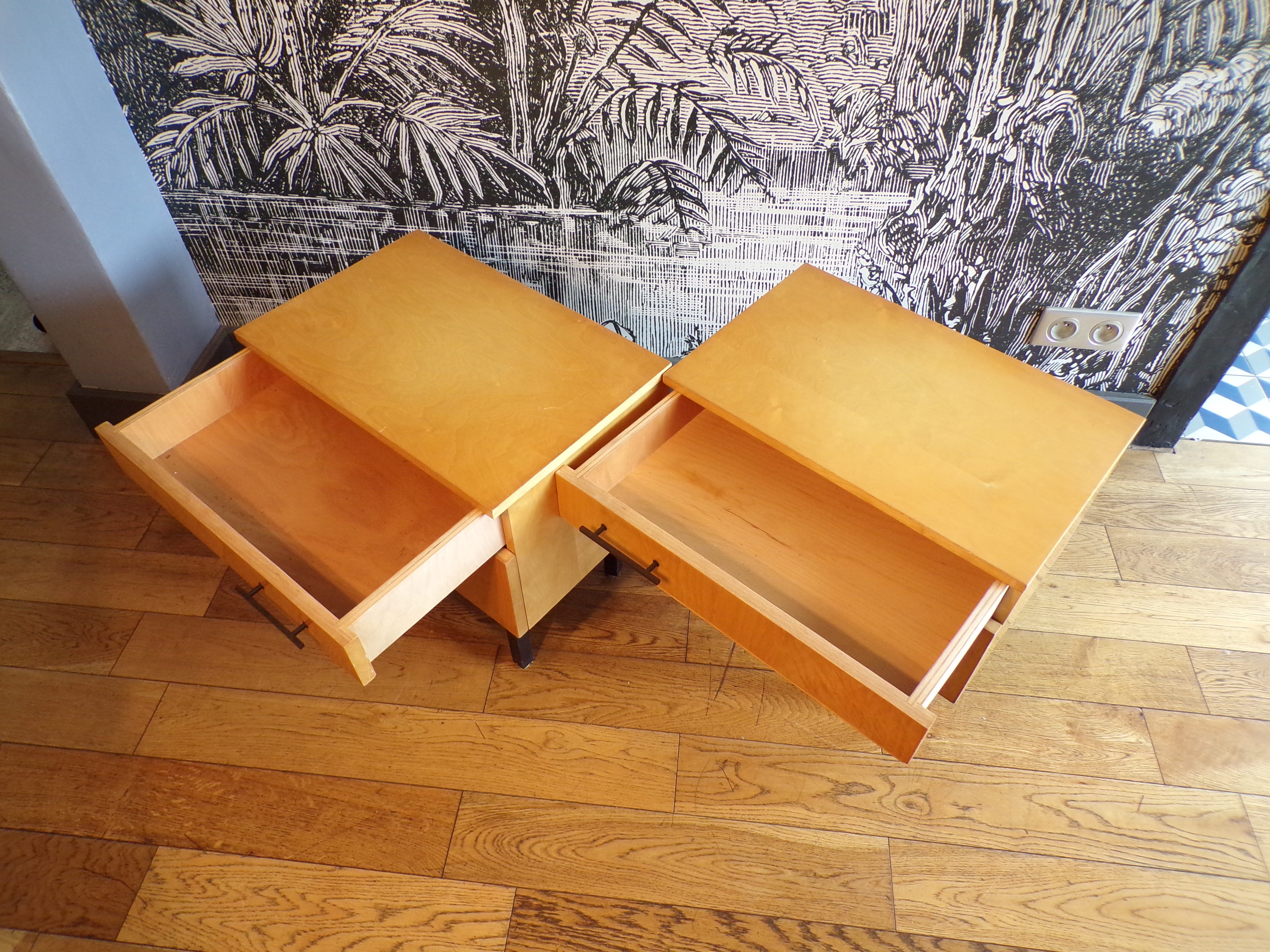 Pair of vintage bedside tables