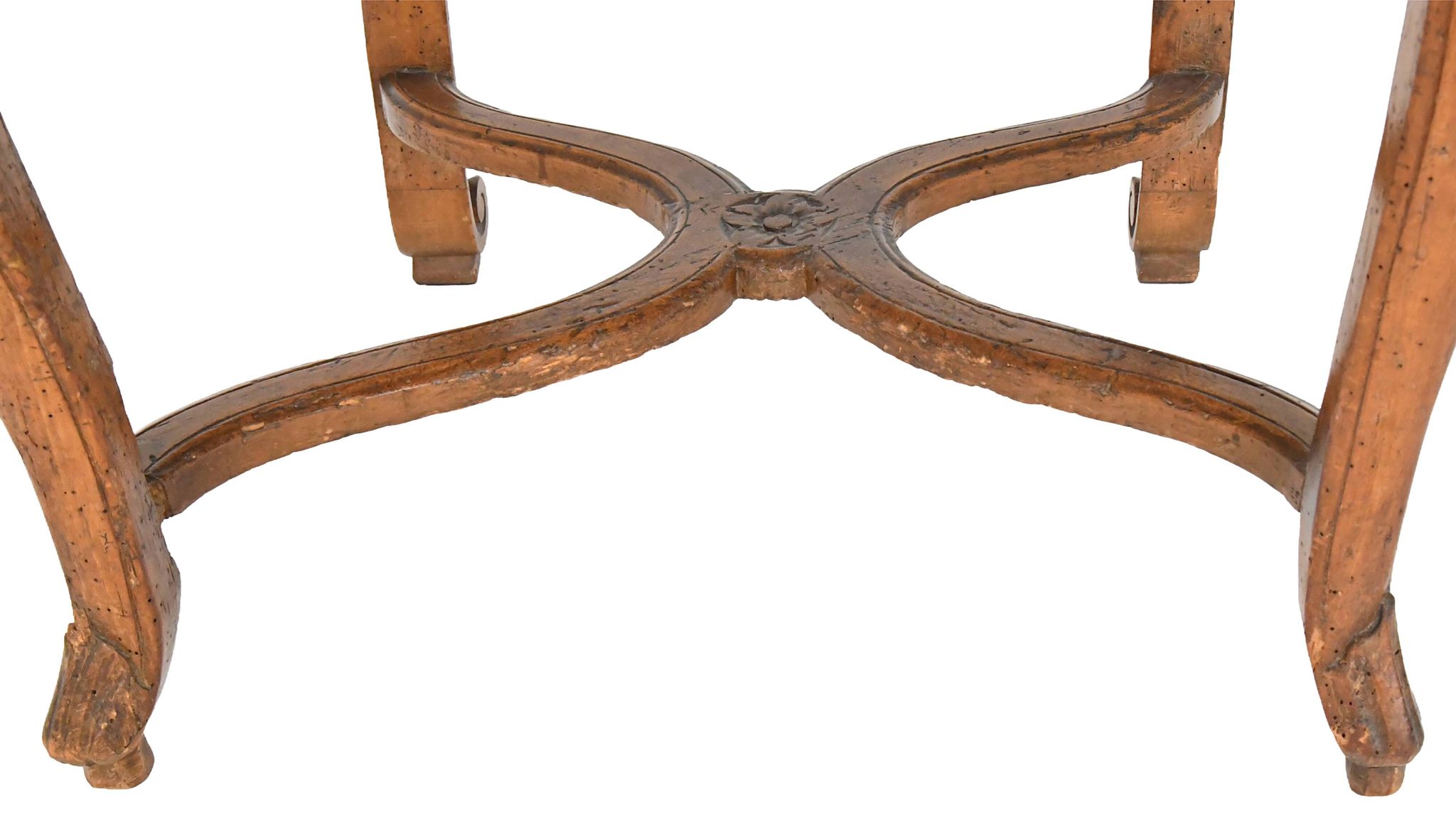 4 caned chairs from the Louis XV period stamped by Charles Delenoncourt.