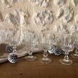 Antique stemmed crystal glasses