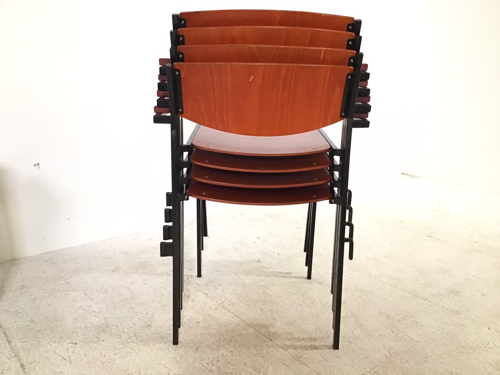 Chaises de salle à manger hollandaises vintage conçues par Gijs van der Sluis