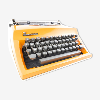 Triumph Adler Contessa luxury typewriter orange vintage revised nine Ribbon