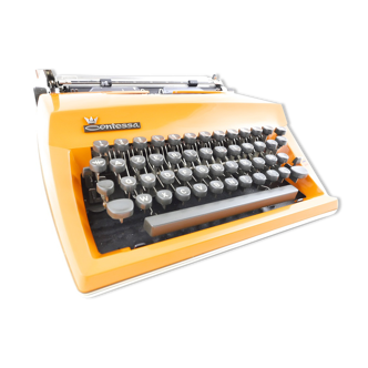 Triumph Adler Contessa luxury typewriter orange vintage revised nine Ribbon