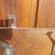 coat rack, hooks, wood and metal, vintage