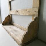 Shelf, kitchen utensils, patinated wood