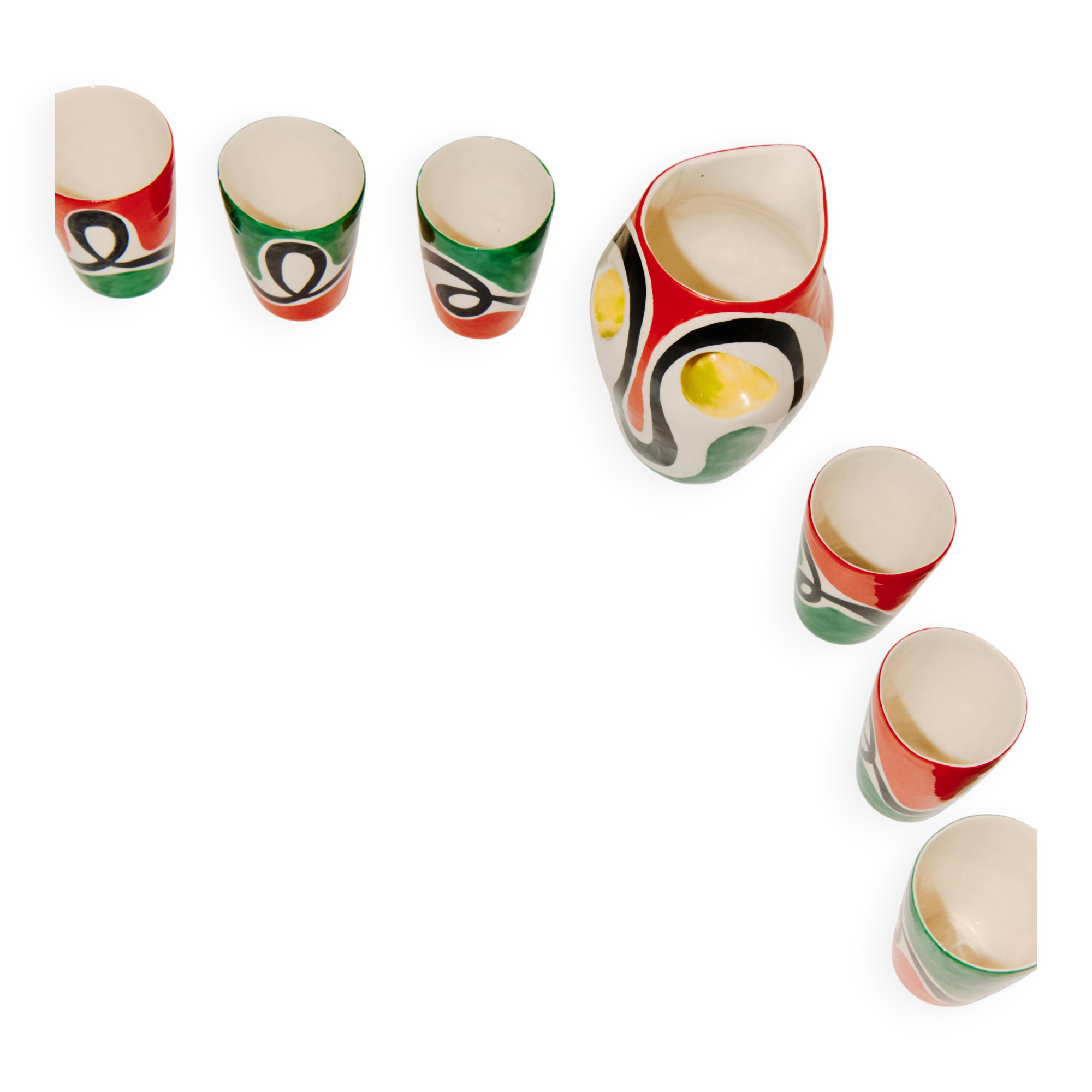 Roland Brice, Table service (carafe and glasses)