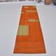 Couverture kilim vintage orange et verte, référence 3857