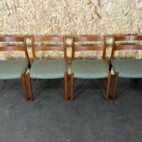 4 chaises en teck Niels O. Möller pour J.L. Moller’s 60