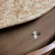 Louis XV style curved chest of drawers in rosewood 3 drawers and marble top
