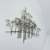 Curtis Jere large midcentury hanging wall forest sculpture "The Elms", 1973