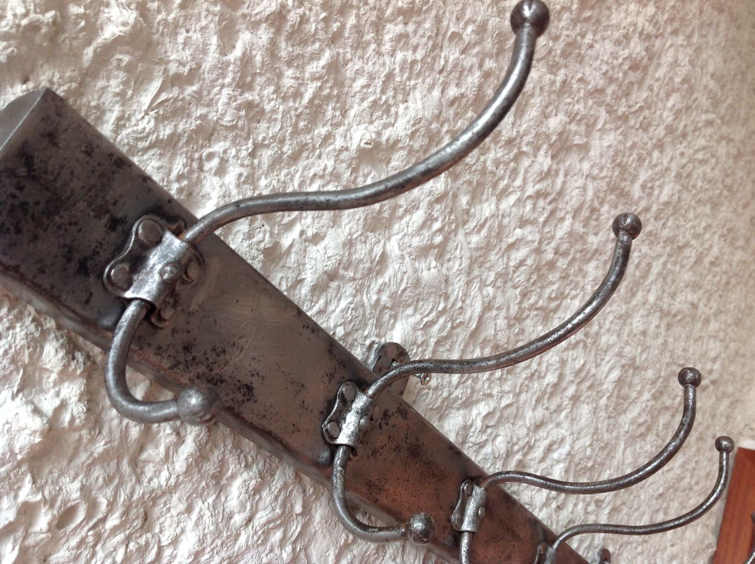 Coat rack with seven-headed metal industrial style / vintage 50-60s